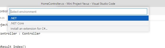 Visual Studio Code'da ASP.Net Core MVC Projesinin Debug Edilmesinin Ayarı Nasıl Yapılır?